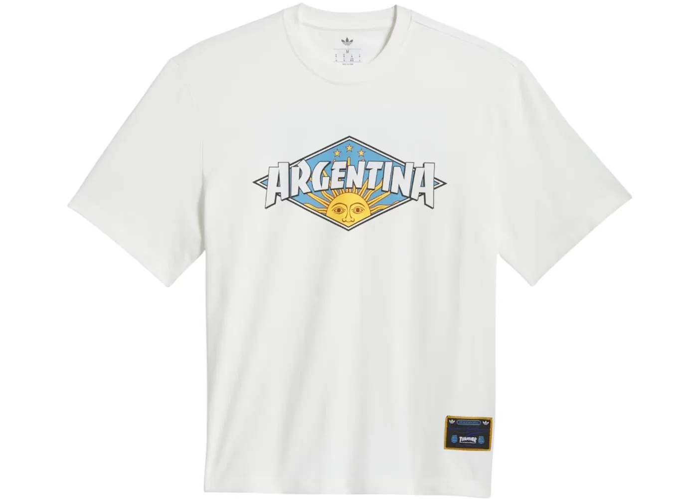 Мужская футболка с принтом Adidas x Thrasher Argentina T-shirt Adidas, White