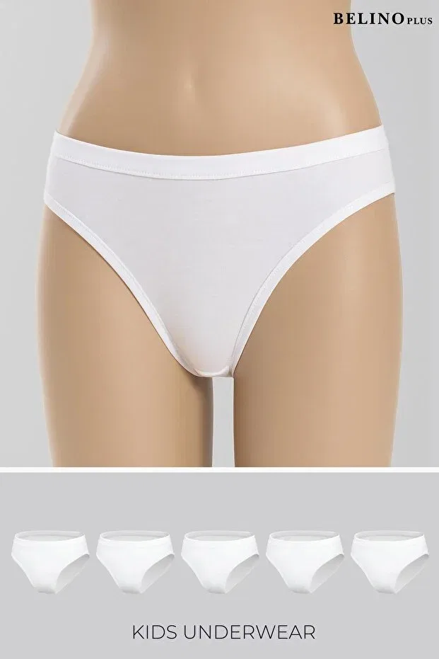 Детский комплект трусов для девочек из хлопка Belinoplus, White