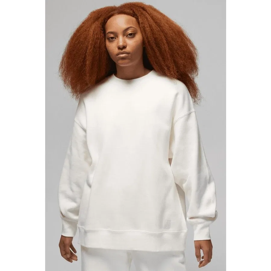 Женский свитшот оверсайз Nike Jordan Flight Fleece Crew, Белый