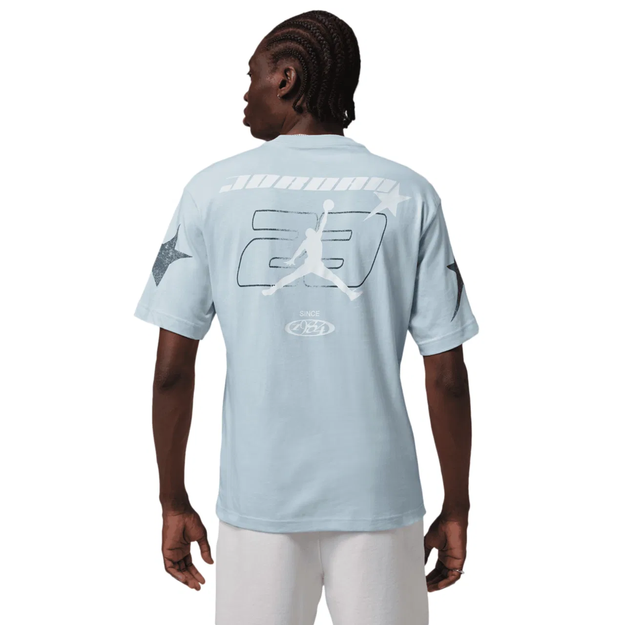 Футболка мужская Star Graphic Short Sleeve Crew Jordan, цвет Aura/Aura — фото 2
