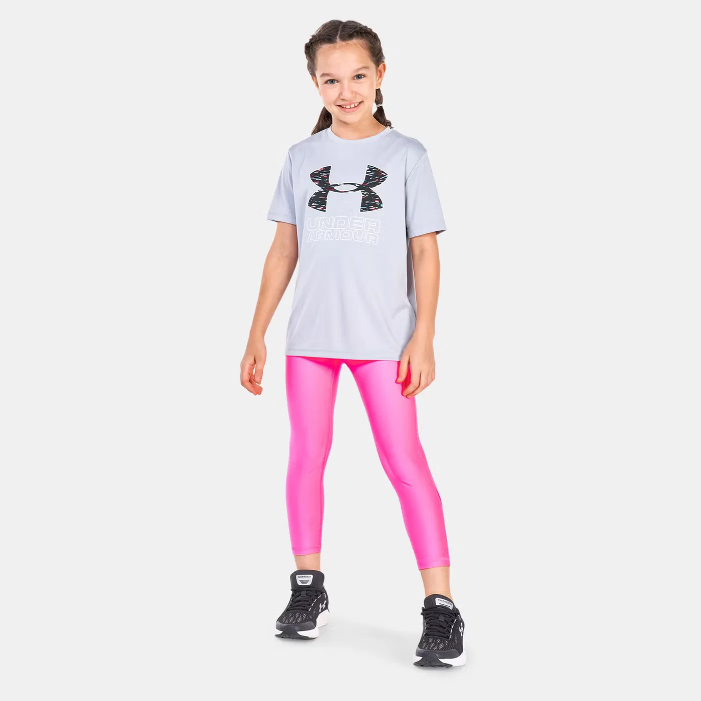 Леггинсы с сетчатыми вставками Under Armour, розовый — фото 3