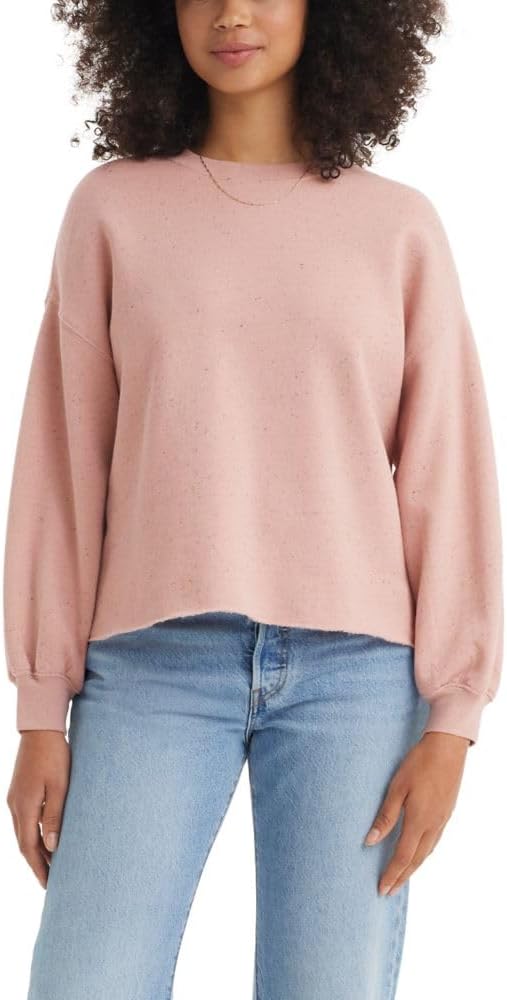 

Женская футболка Levi's Leo Raw Cut Crew, (New) Pale Mauve, Розовый, Женская футболка Levi's Leo Raw Cut Crew, (New) Pale Mauve