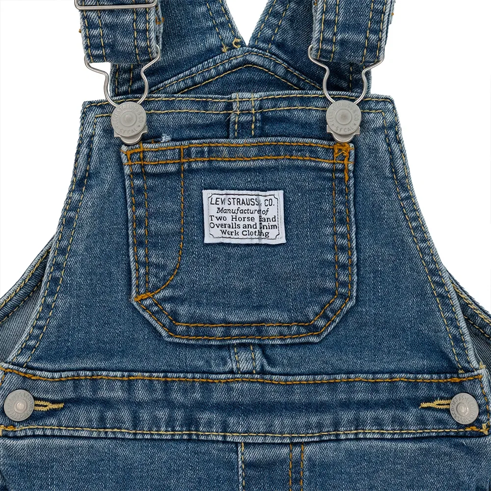 Детский комбинезон для девочек с регулируемыми бретелями Levi's, Blue — фото 3