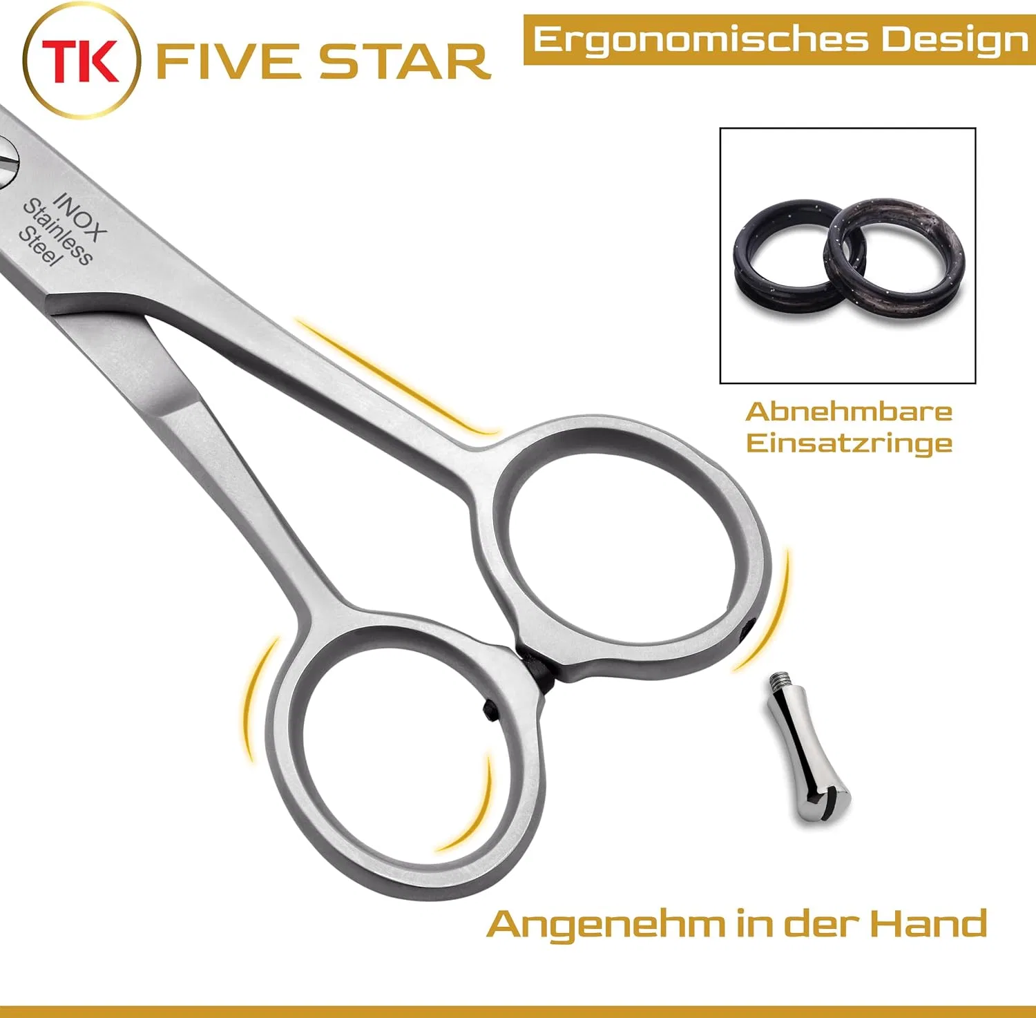 Парикмахерские ножницы TK Five Star Venus Premium Razor Edge Tk Five Star Solingen — фото 4