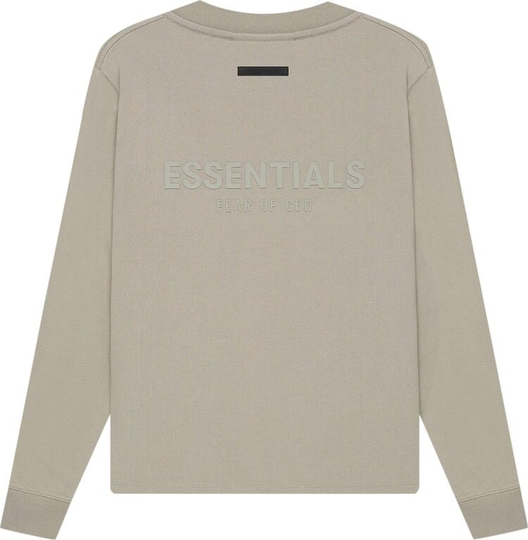 Лонгслив Fear of God Essentials Long-Sleeve Tee 'Moss', зеленый — фото 3