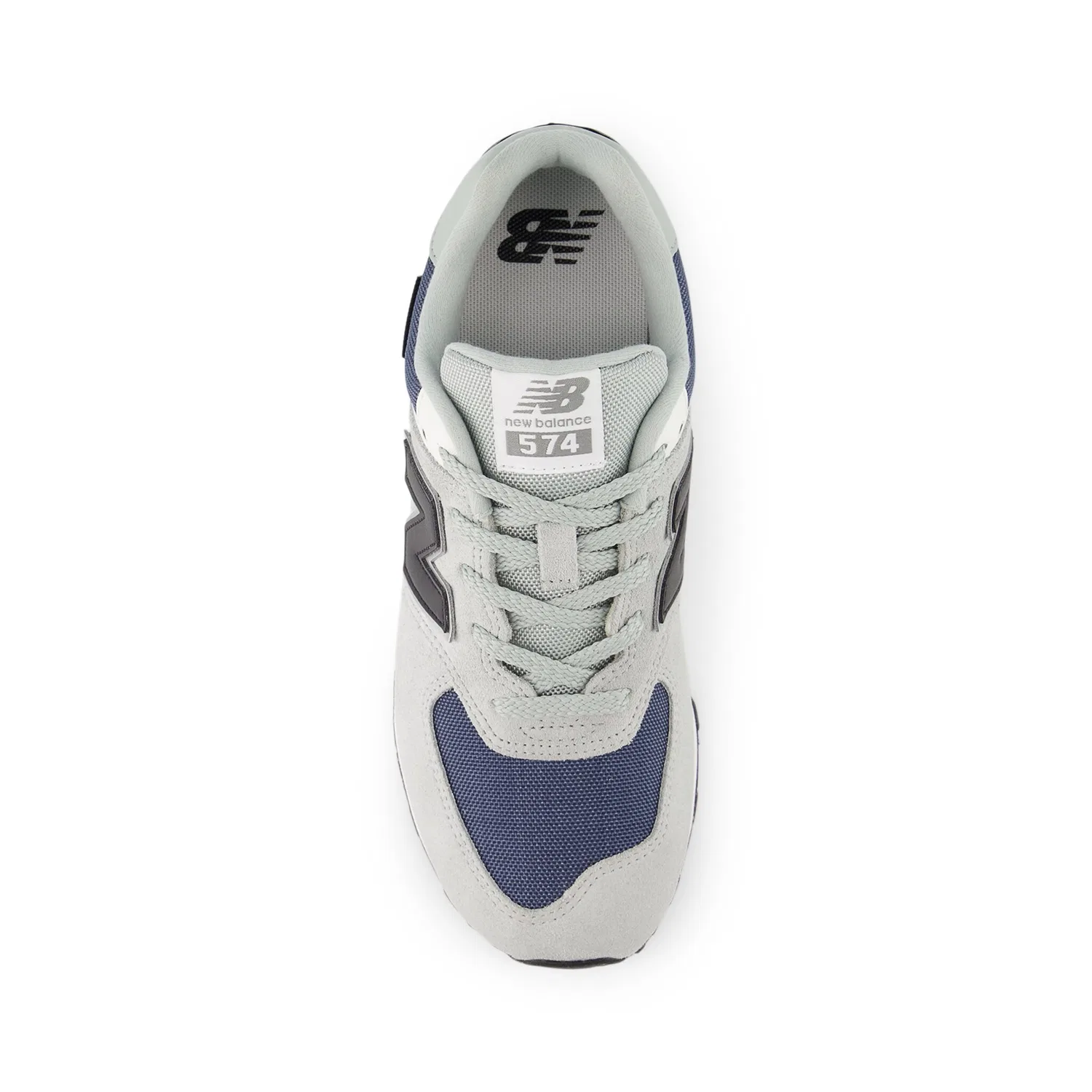 Детские кроссовки на шнуровке 574 New Balance, Lone Star Grey — фото 4