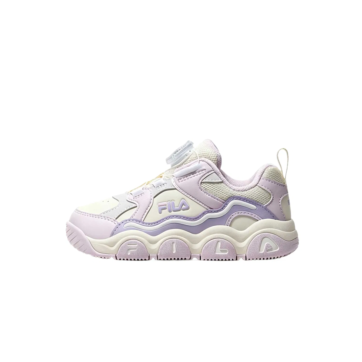 Детские баскетбольные кроссовки для мальчиков FILA KIDS, Milk White/Heather Purple