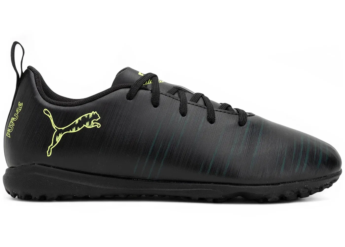 Детские кроссовки для футбола с турфирменным покрытием Puma Future 8 Play TT Jr Puma Puma Black/Fizzy Light/Green Terrain
