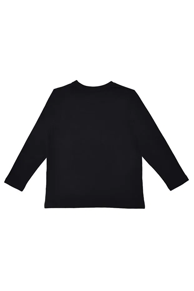 Детские свитшот для мальчиков хлопковый Benetton, Black — фото 2