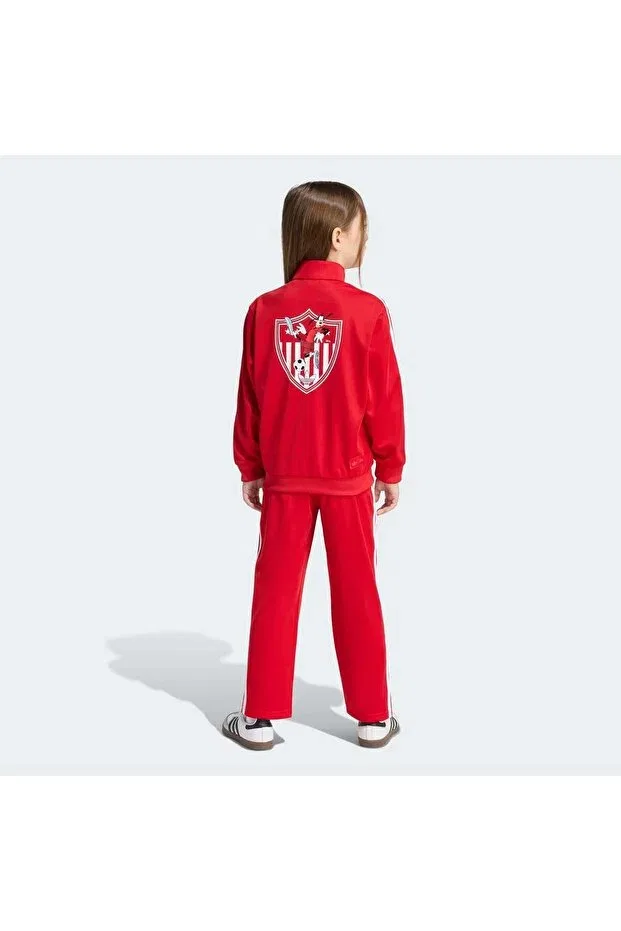Детский спортивный комплект для девочек с принтом Firebird TS Adidas, Red — фото 4
