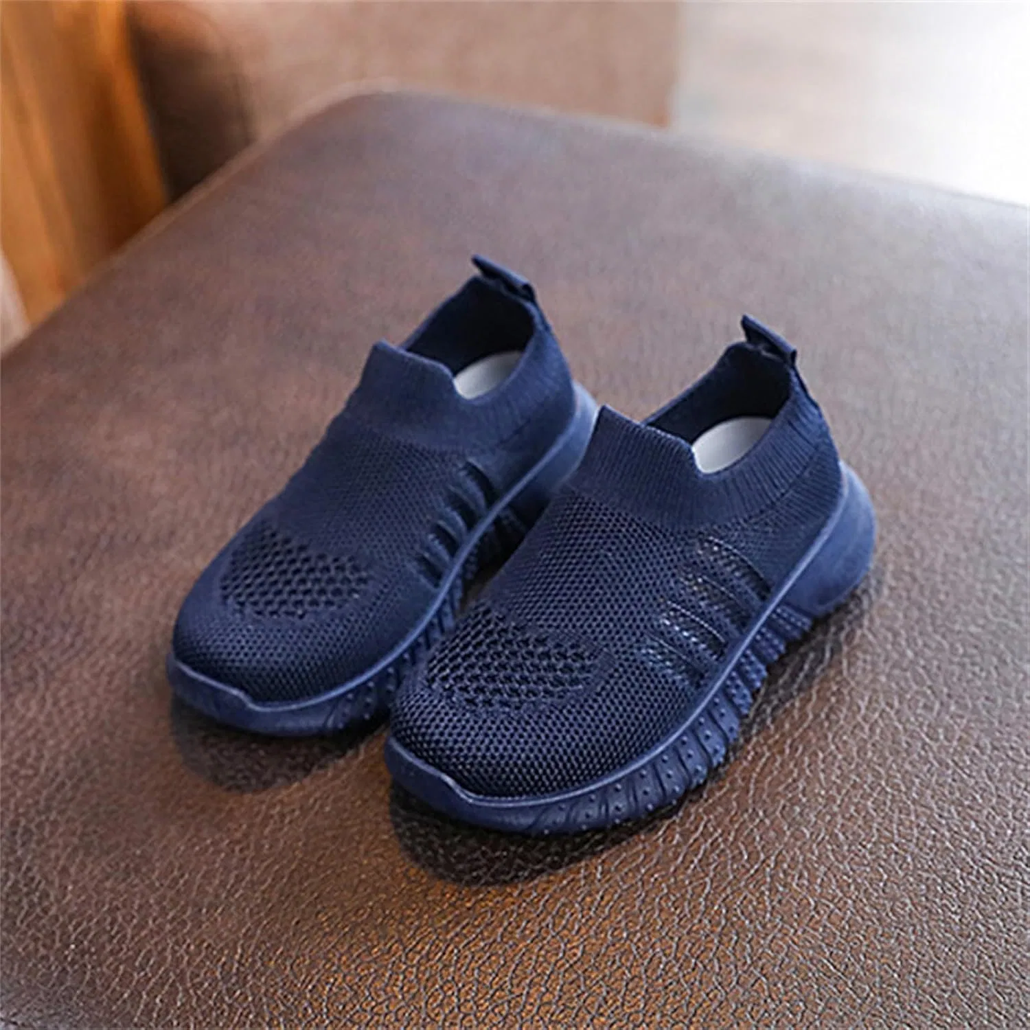 Детские дышащие кроссовки для девочек с мягкой подошвой, Dark Blue — фото 2