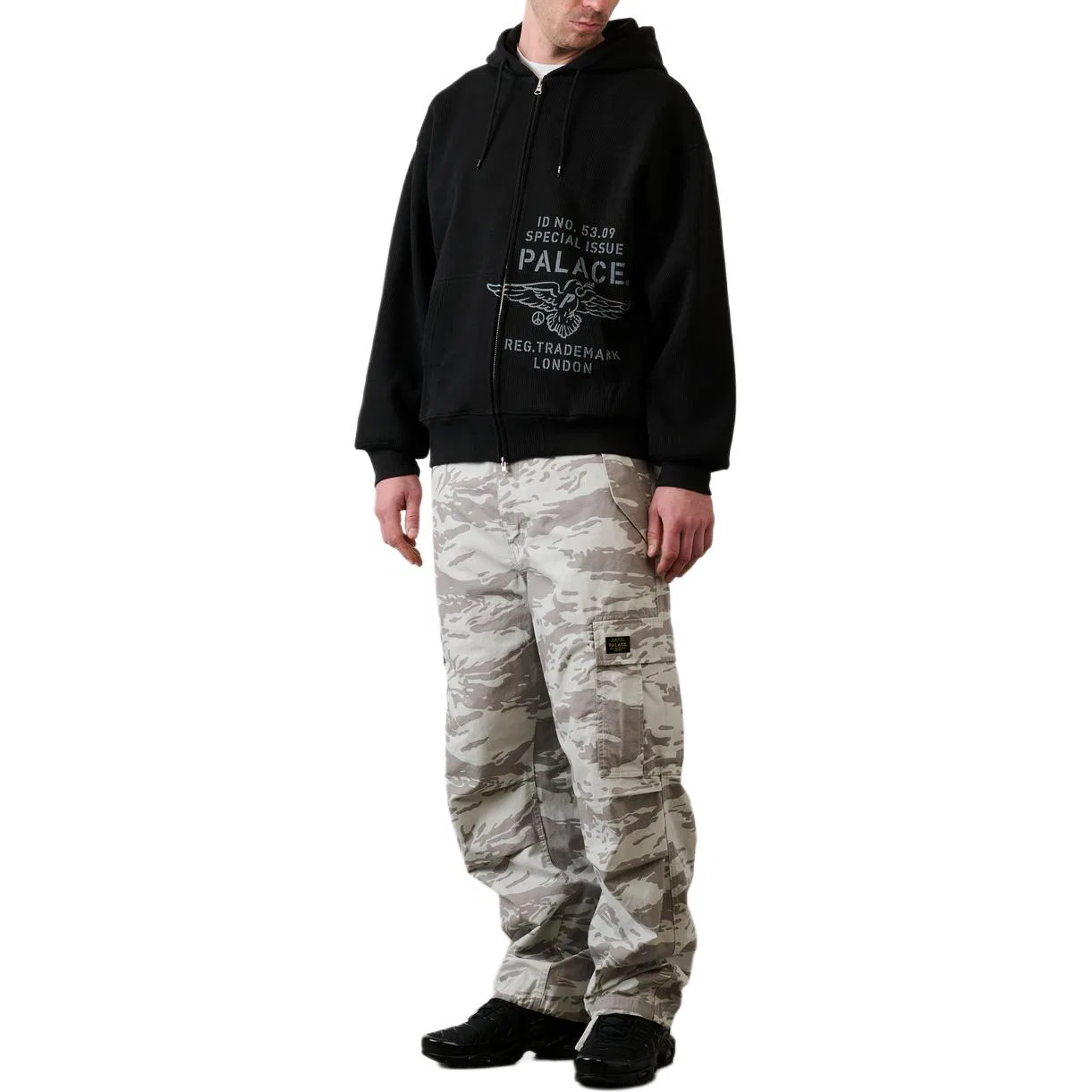 Детские карго-брюки с камуфляжным принтом Camouflage White, PALACE, Camouflage White — фото 4