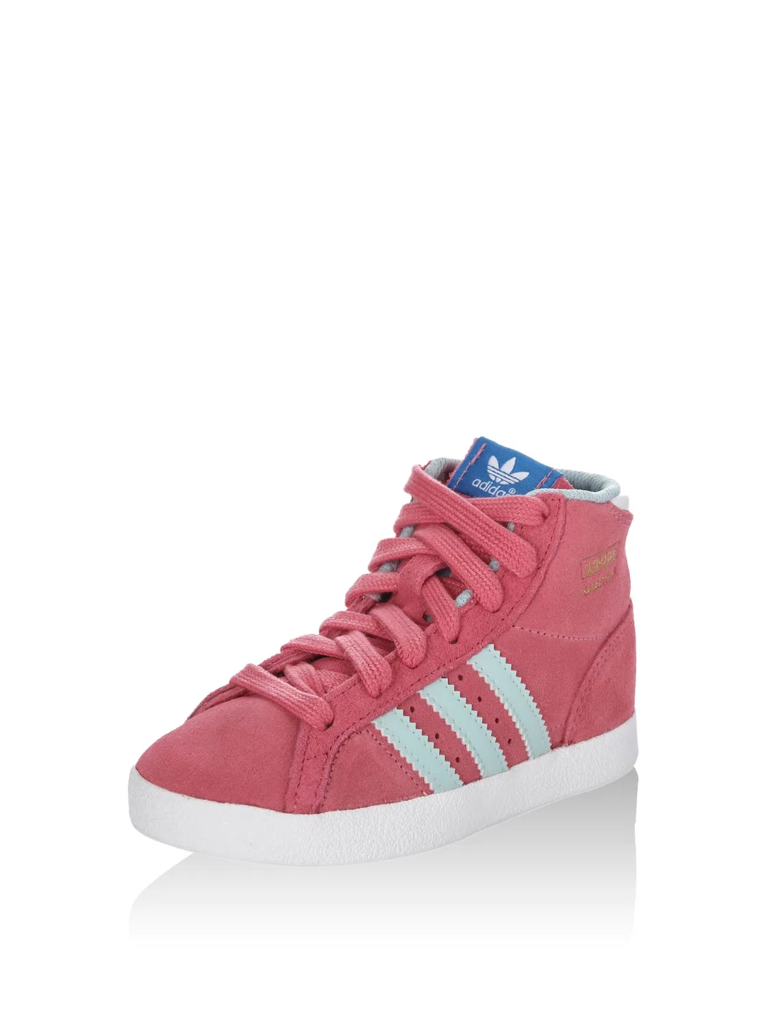 Детские кроссовки для мальчиков с высоким верхом Basketball Profi I Adidas, Pink Light Blue