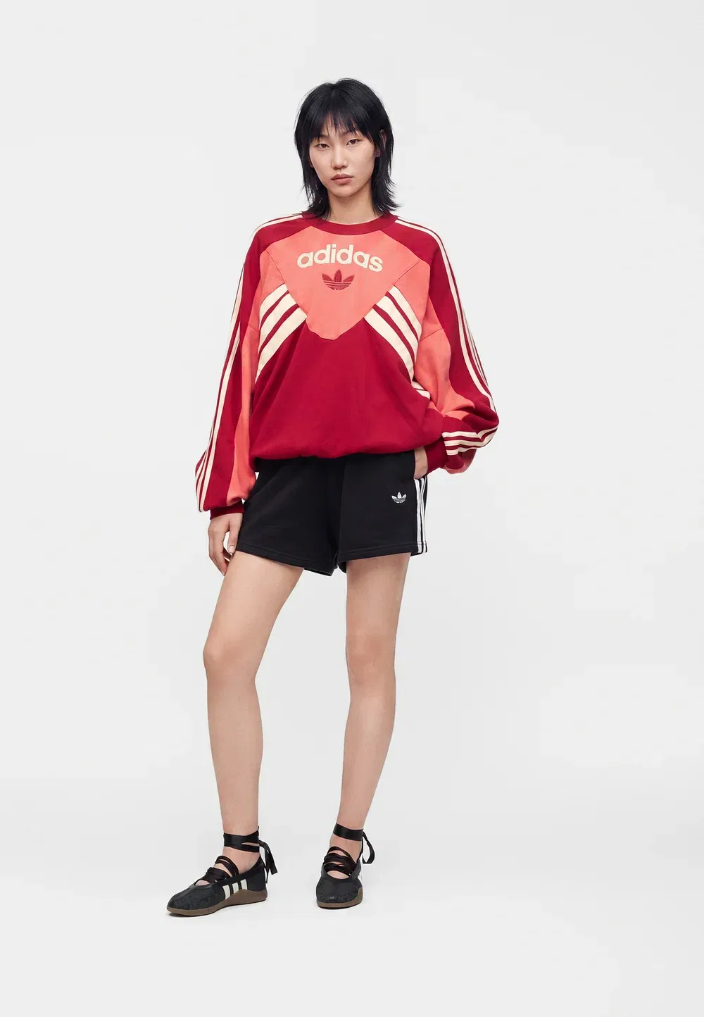 Графический принт - толстовка Adidas Originals, Preloved Scarlet/Team Victory Red — фото 2