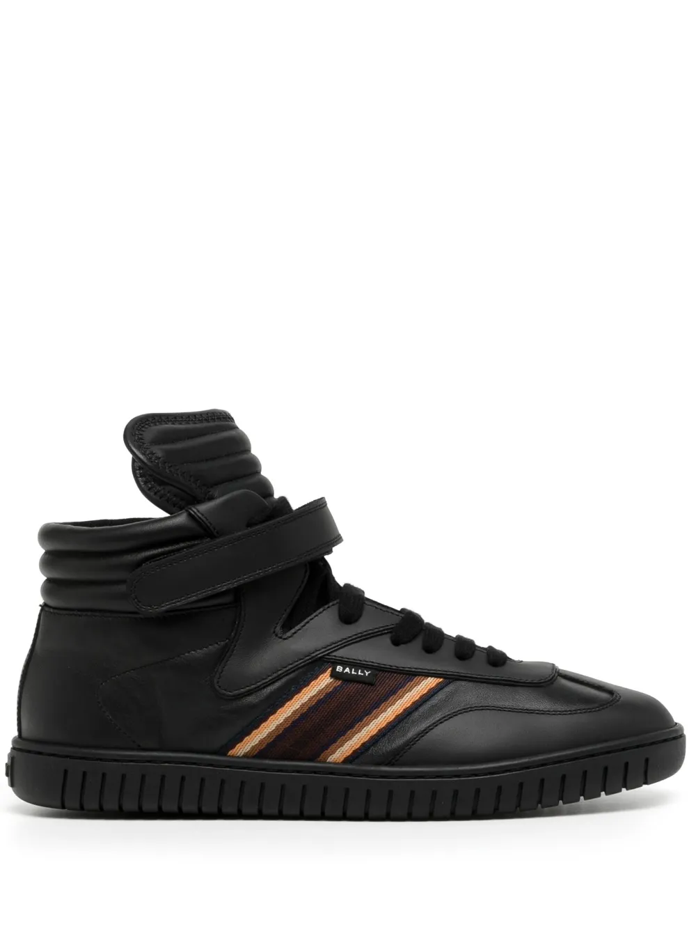 Высокие кроссовки с полосками Bally, черный