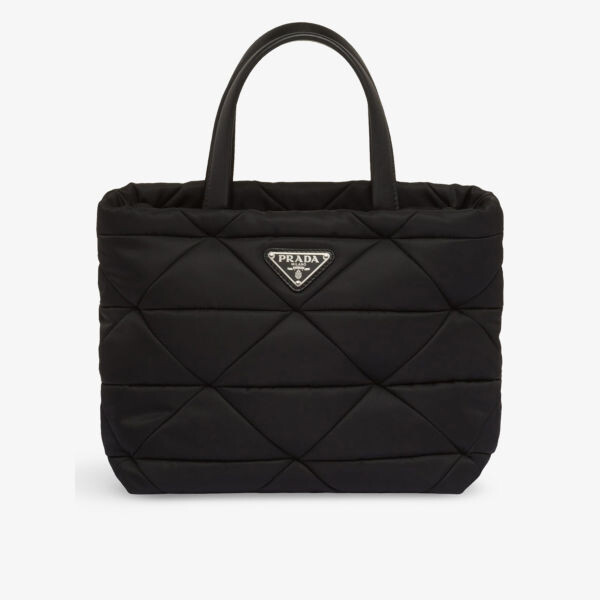 

Сумка-тоут с мягкой подкладкой из нейлона Prada, черный