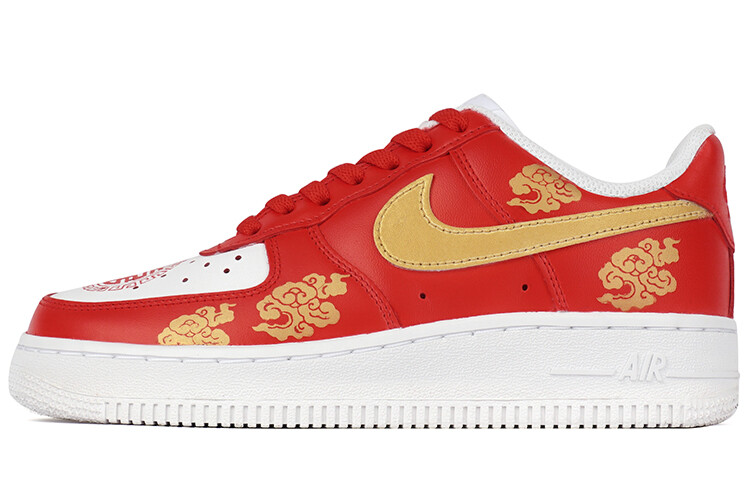 

Женские кроссовки для скейтбординга Nike Air Force 1, Red/Gold