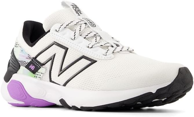 Кроссовки для бега New Balance Kids' 1440 V1 на шнуровке, белый/черный/фиолетовый — фото 4