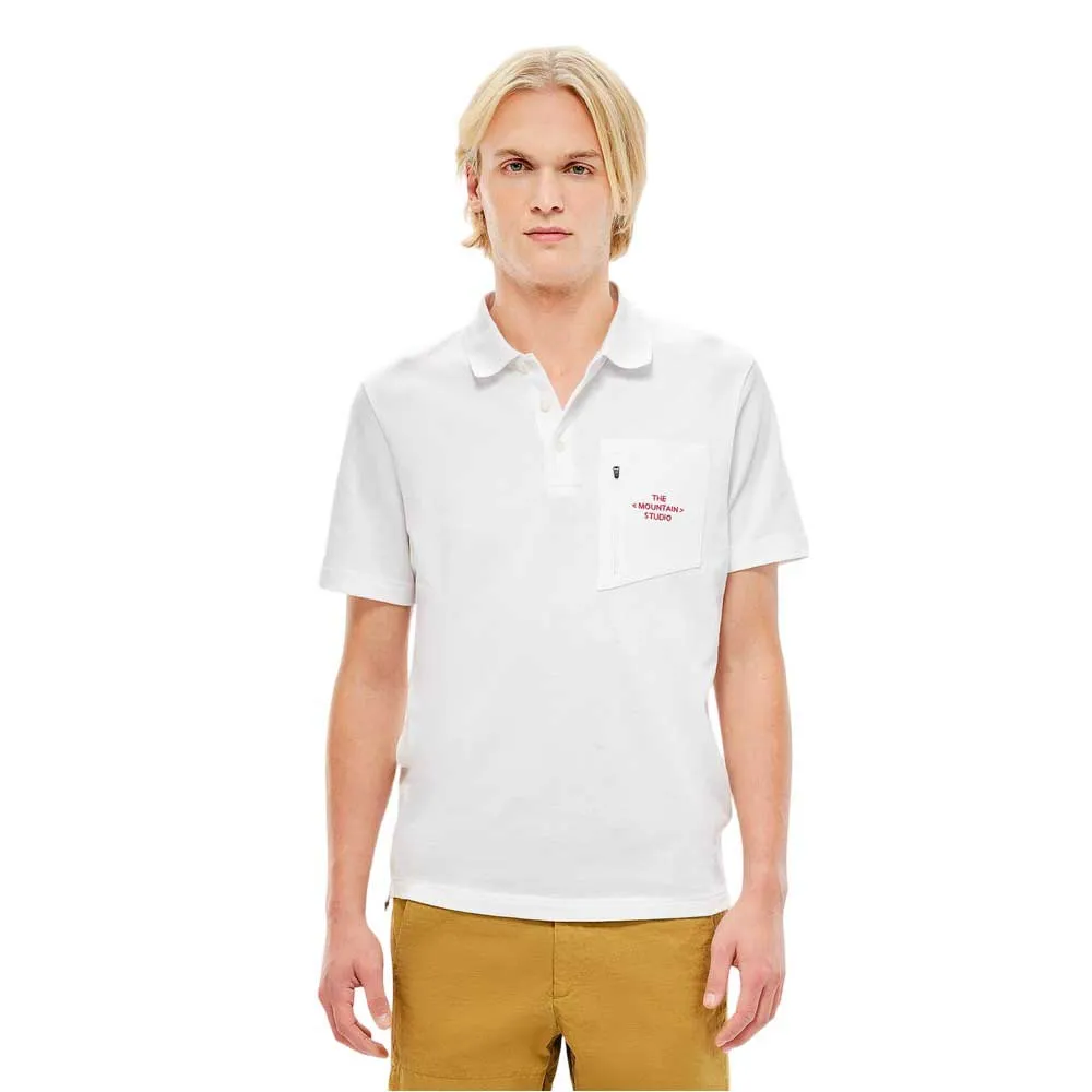 

Поло с коротким рукавом The Mountain Studio Camp 4 organic cotton piké, белый