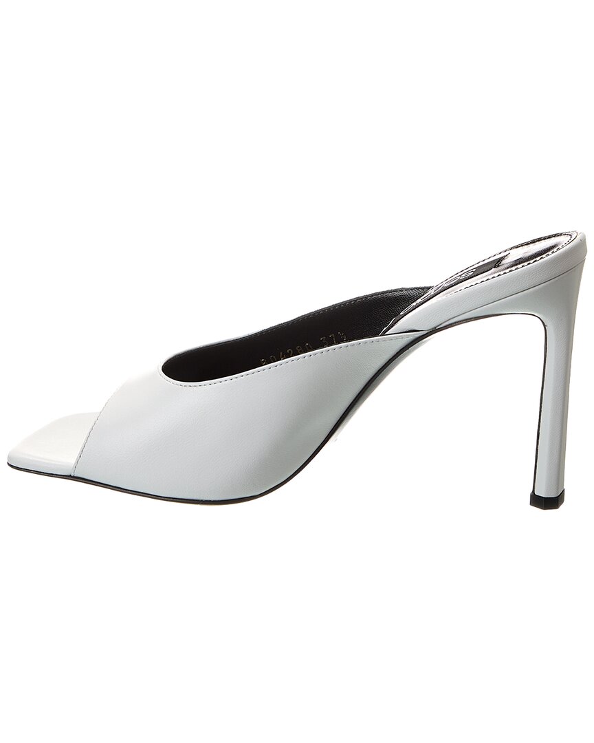 Sergio Rossi Sabot 95 Leather Sandal, белый — фото 2