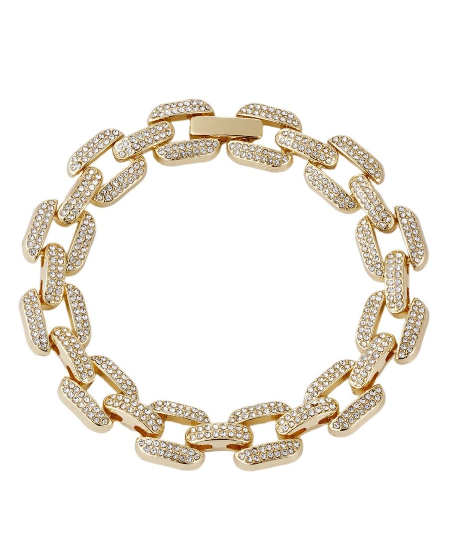 

Браслет из звеньев, инкрустированных золотыми кристаллами ADORNIA, Gold