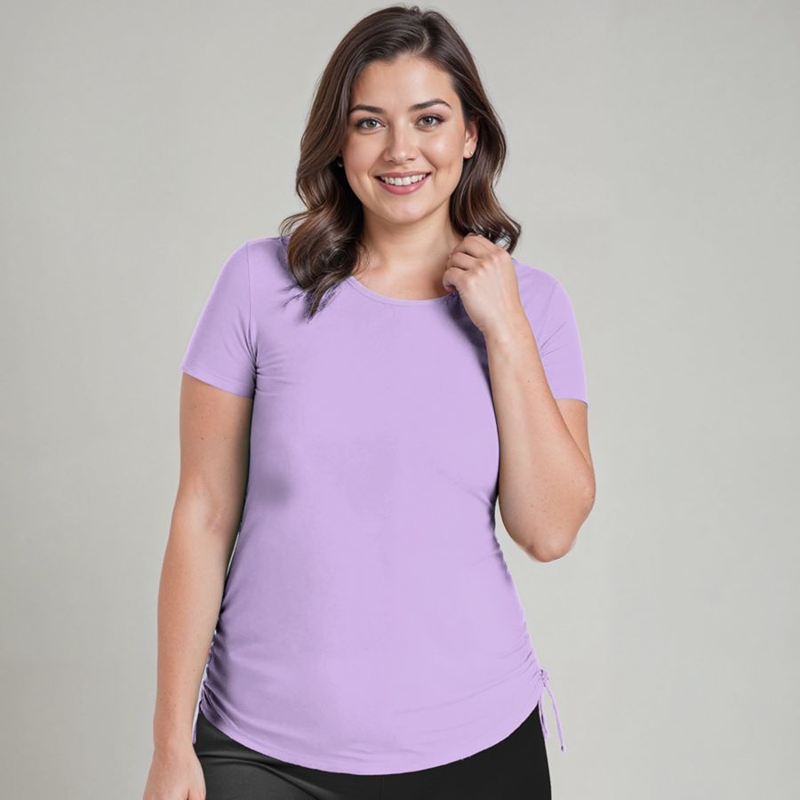 

Купальный топ и плавки/бюстгальтер Adele больших размеров с короткими рукавами Calypsa, Lavender