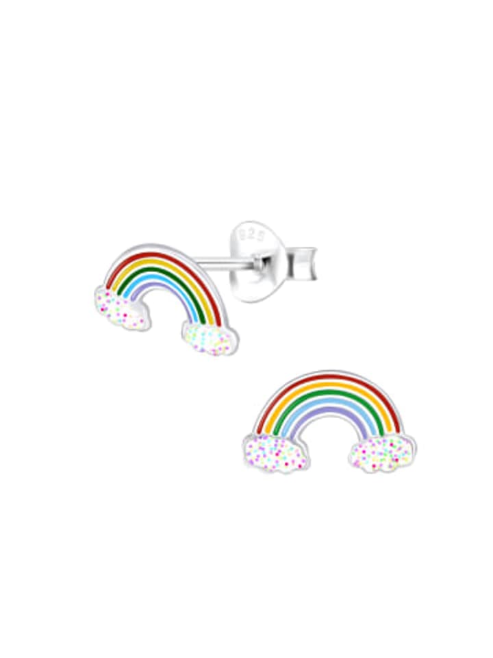 

Alexander York Серьги-гвоздики «Радуга», из серебра 925 пробы, комплект из 2 штук