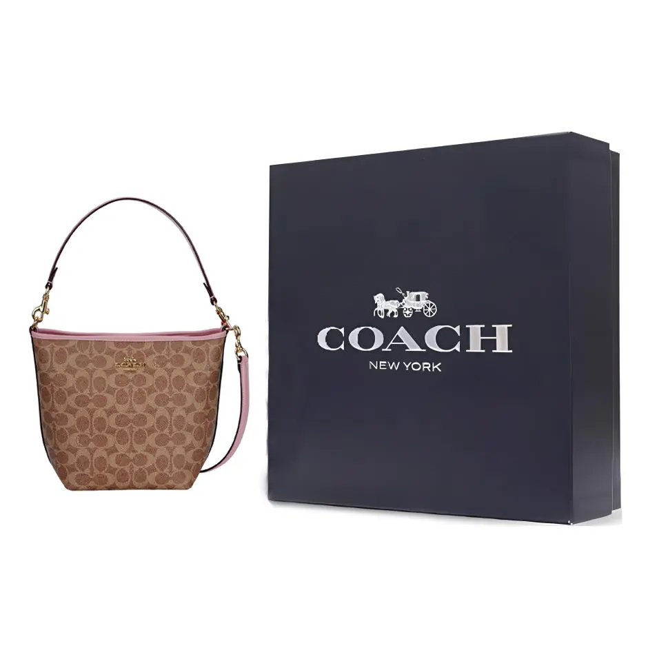 

COACH Городская ПВХ сумка через плечо малого размера женская камея коричневая