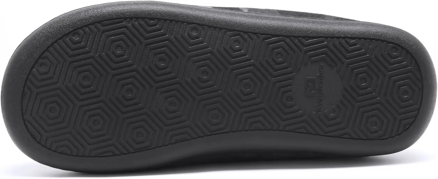 

Мужские домашние тапочки NewDenBer с теплой подошвой из пены с эффектом памяти, замшей и плюшевой флисовой подкладкой, для ношения дома и на улице, серый