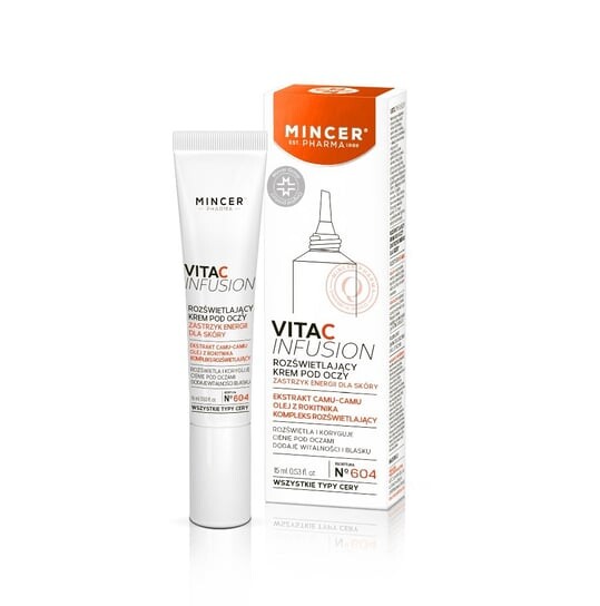 

Осветляющий крем для глаз № 604, 15 мл Mincer Pharma, Vita C Infusion