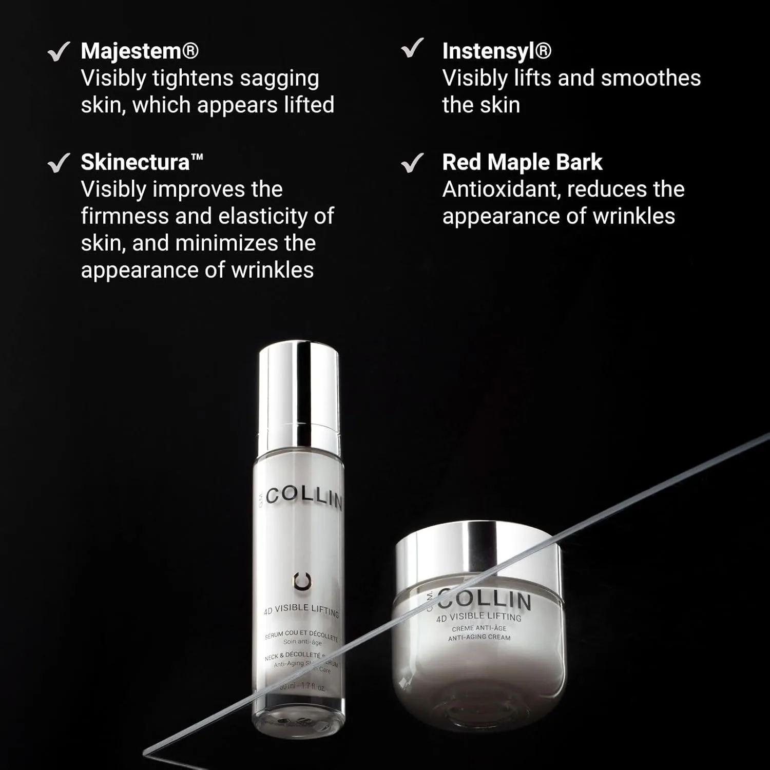 G.M. Collin 4D Visible Lifting Cream | Антивозрастной увлажняющий крем для лица с гиалуроновой кислотой | Помогает уменьшить видимость морщин и тонких линий — фото 4