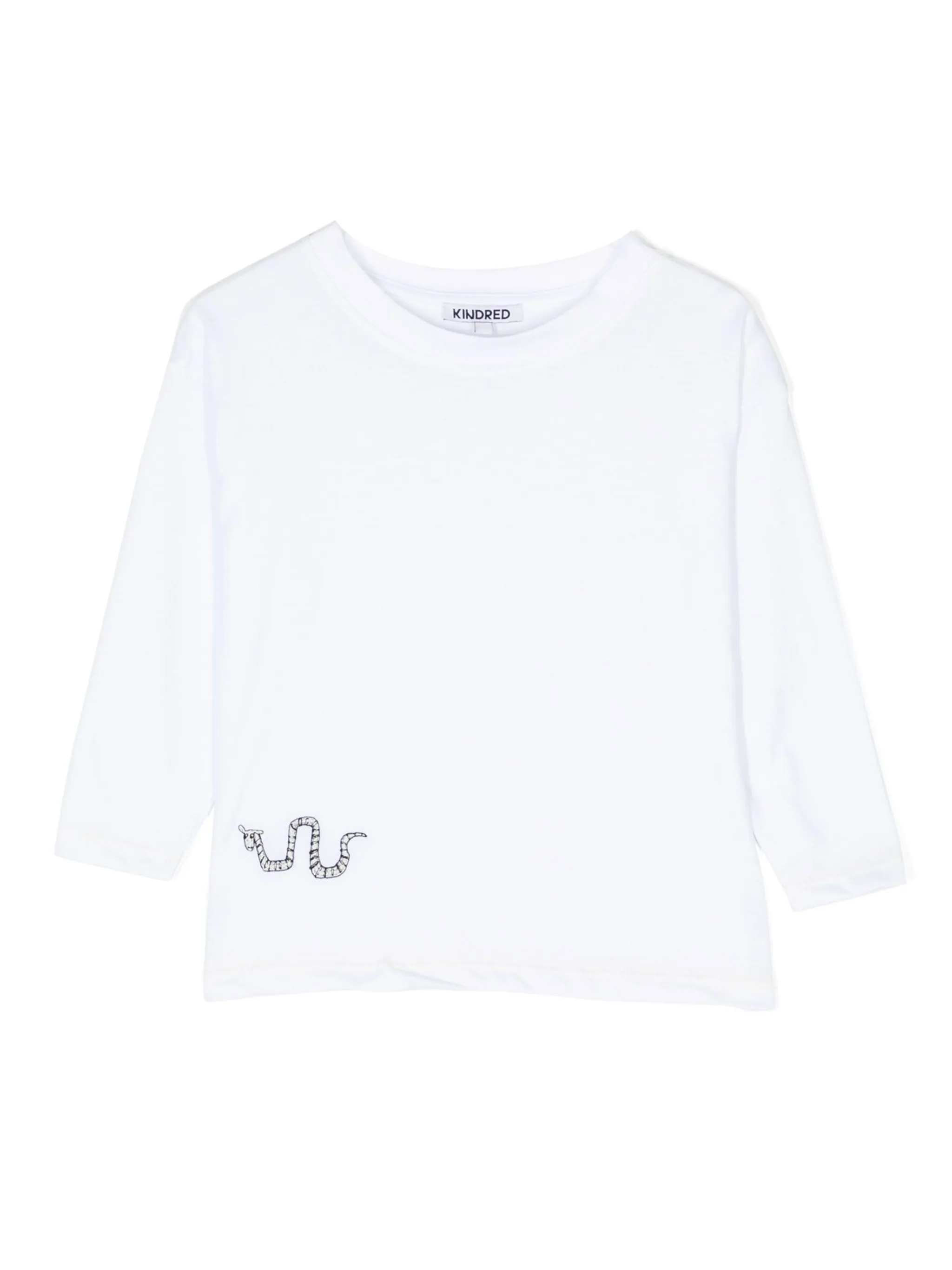 

Футболка с длинным рукавом и вышитым рисунком Kindred, белый