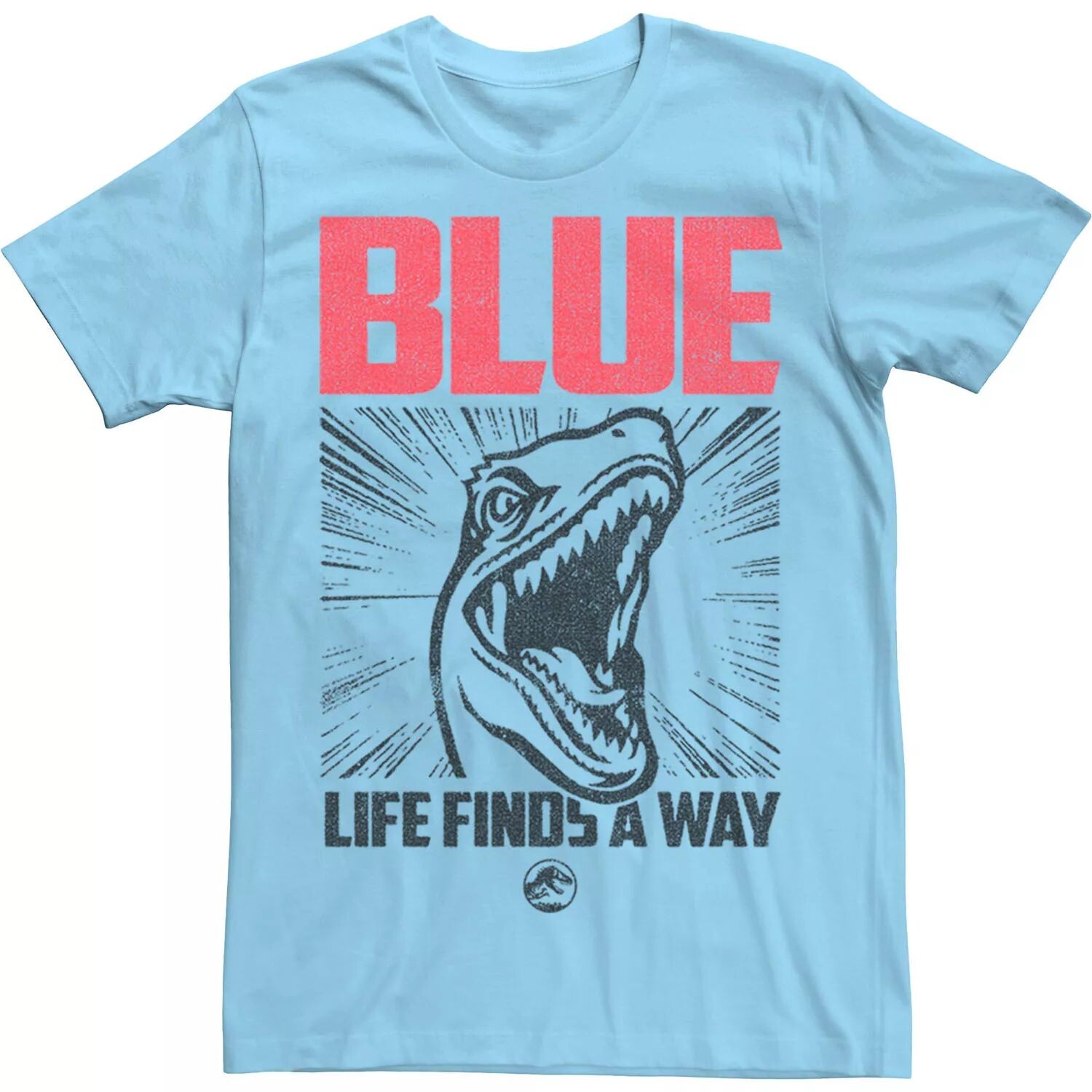 

Мужская футболка Jurassic World Blue Life Finds A Way Licensed Character