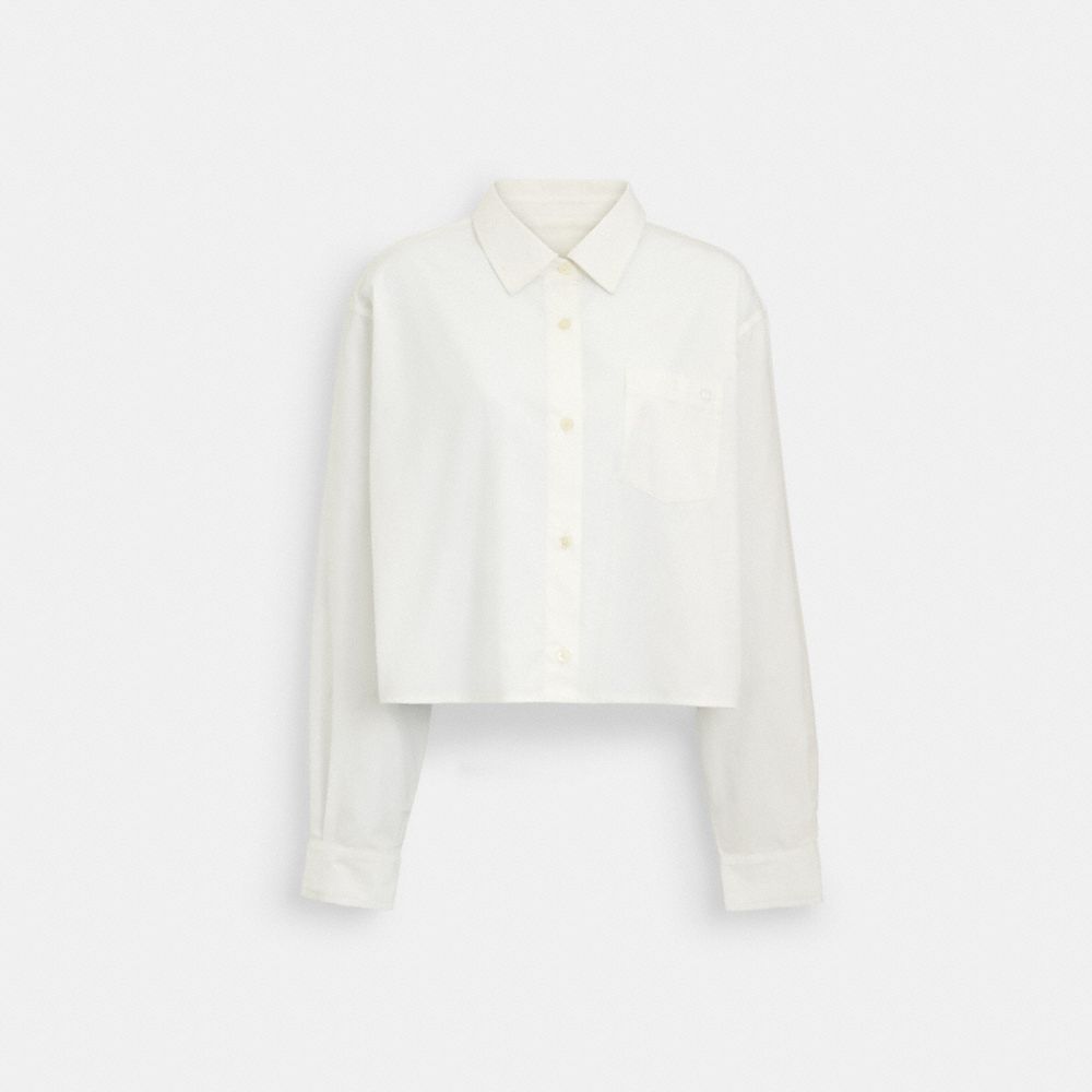 

Рубашка Coach Cropped Poplin Shirt, белый