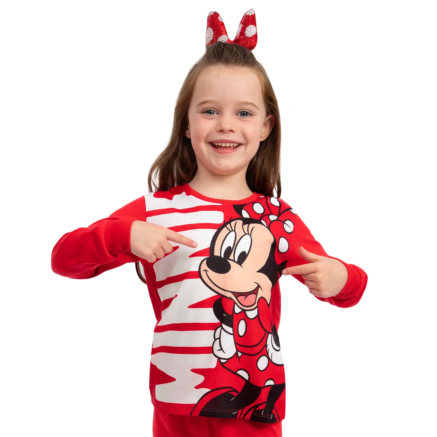 Пижама Minnie Mouse длинный рукав Disney, красный — фото 3