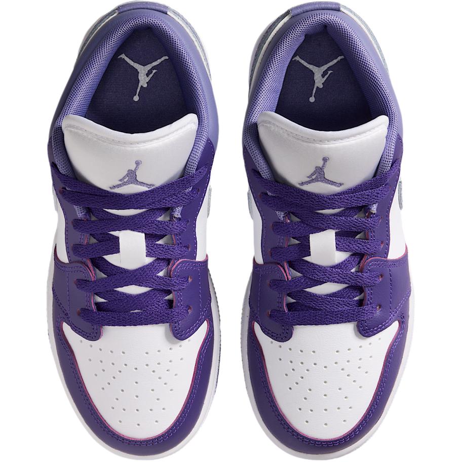 Jordan Air 1 дышащие низкие детские скейтбординг кроссовки Palace Purple для подростков — фото 4