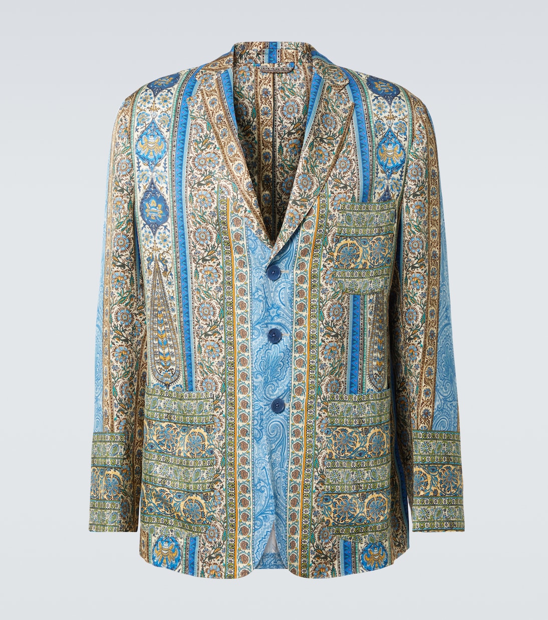 

Пиджак с узором пейсли Etro, Print On Pale Blue Base