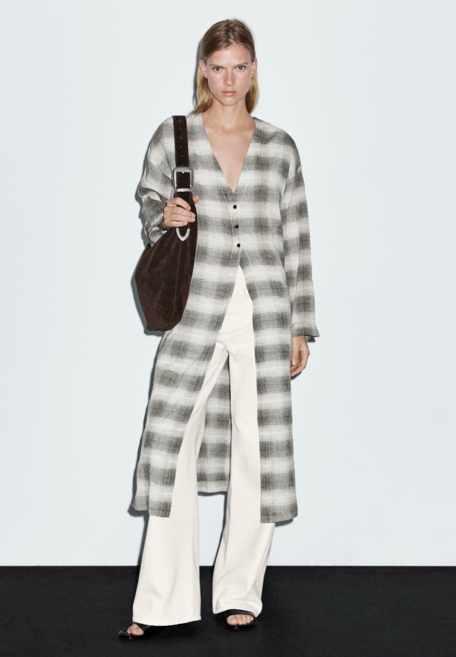 

Платье Massimo Dutti LONG CHECK TUNIC DRESS, Grey