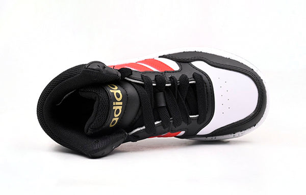 Кроссовки hoops mid 'black white vivid red' Adidas, белый — фото 3