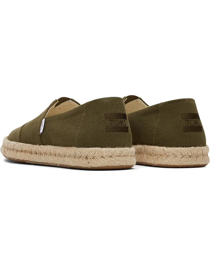 Туфли Toms Alpargata rope 2.0 оливкового цвета — фото 3