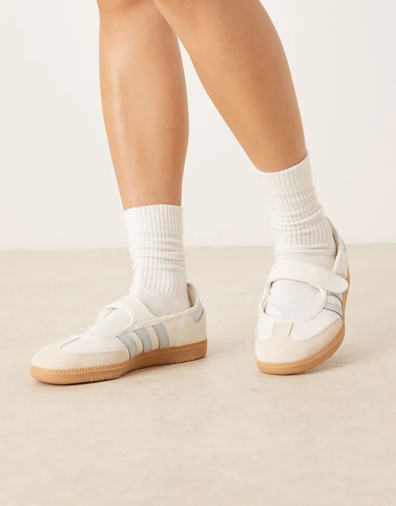 Кроссовки adidas Originals Samba Mary Jane белого и синего цветов