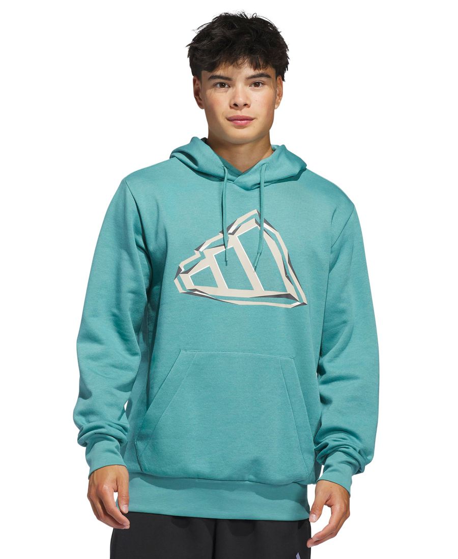 

Мужская спортивная толстовка с крупным графическим логотипом Adidas, Turquoise/Aqua