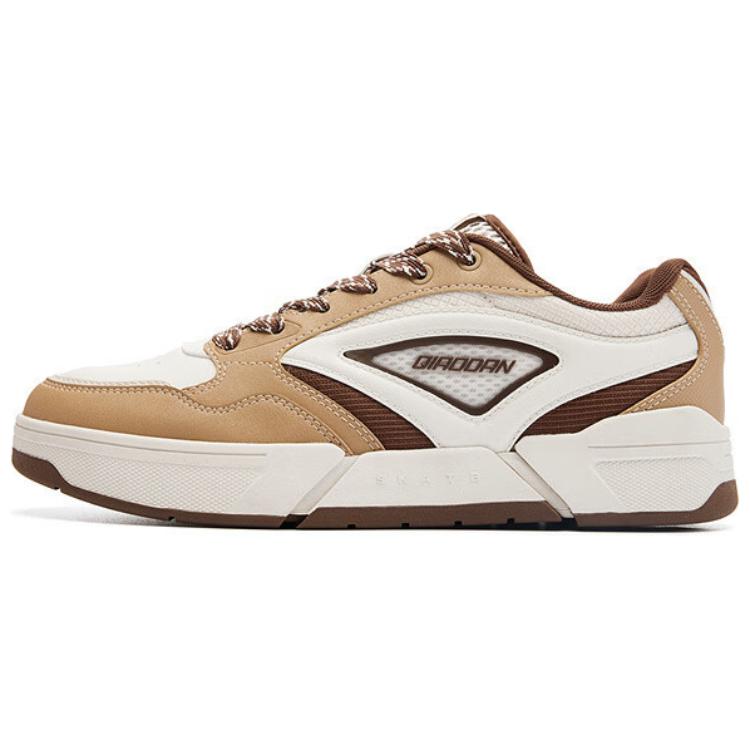 

Износостойкие и легкие низкие скейтерские кроссовки мужские Brown White QIAODAN