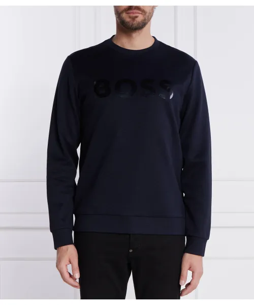 

Зеркальная толстовка Salbo Regular fit Boss Green, синий