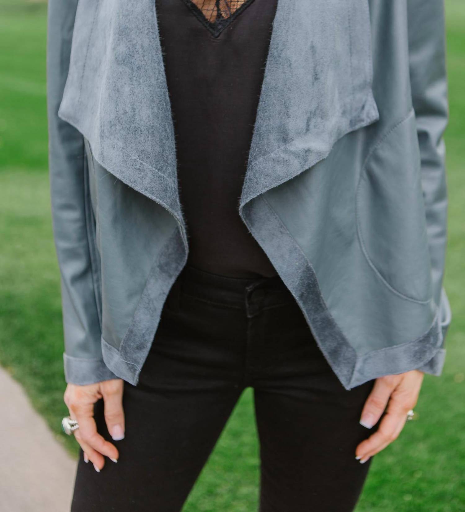 

Куртка Teagan Drape Front в грозу BB Dakota, цвет thunderstorm