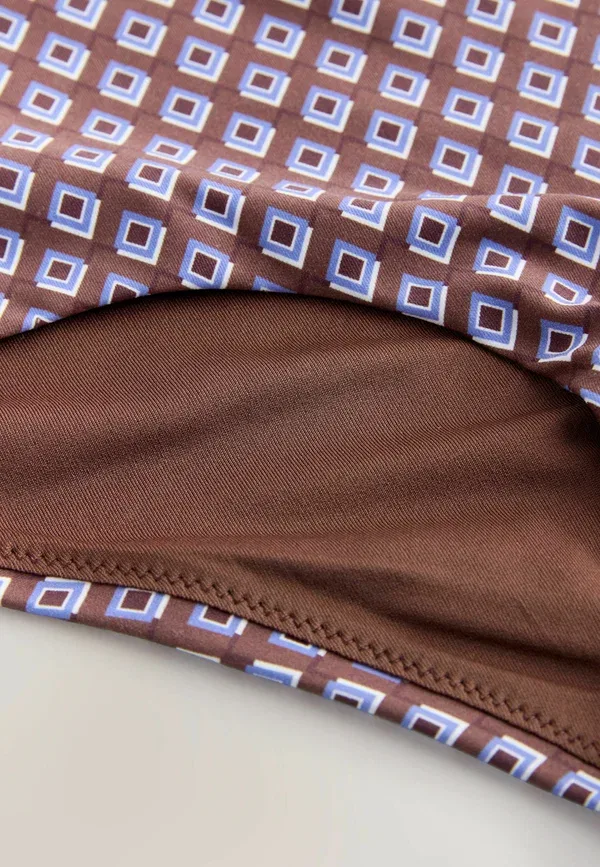 Трусы бикини с высокой талией Next, chocolate brown geometric, шоколадно-коричневый геометрический — фото 4
