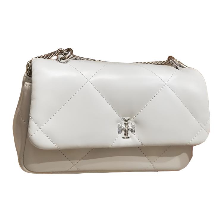 

TORY BURCH Сумка через плечо Kira Cow Leather, мини-сумка для женщин, светло-титановый белый
