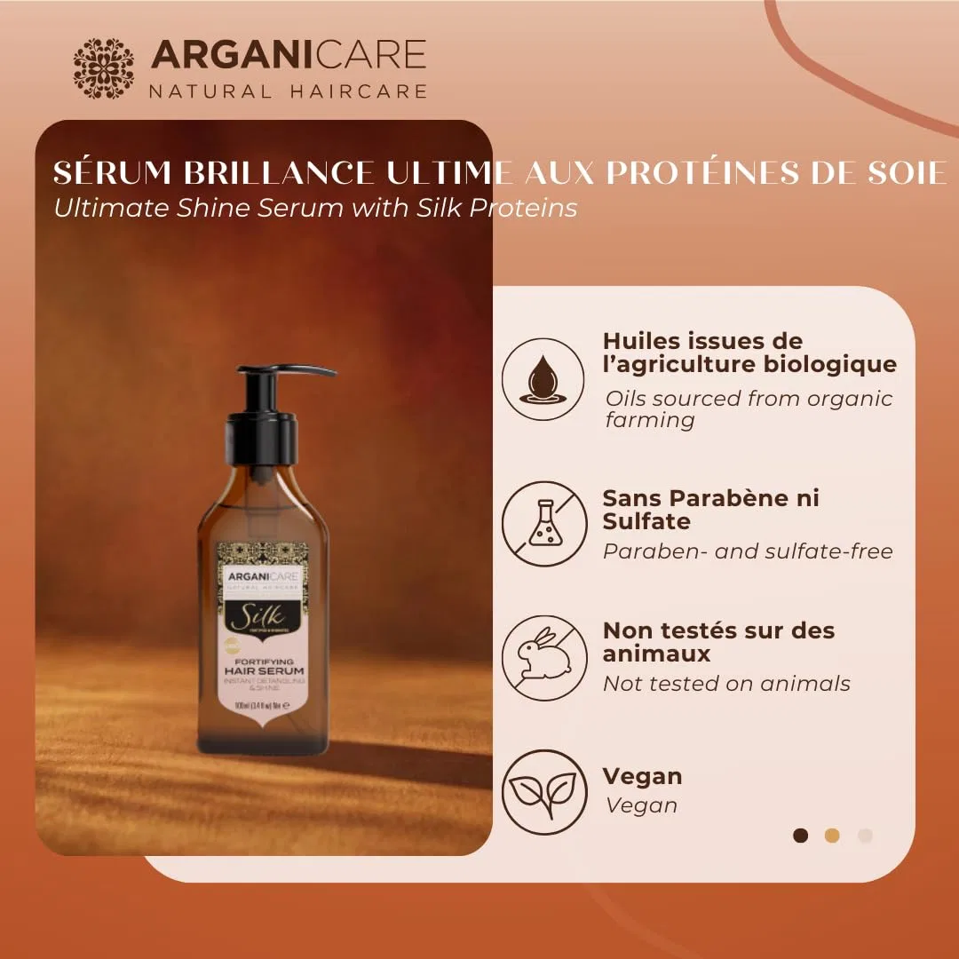 Сыворотка ARGANICARE Ultimate Shine с протеинами шелка 100 мл Arganicare — фото 2