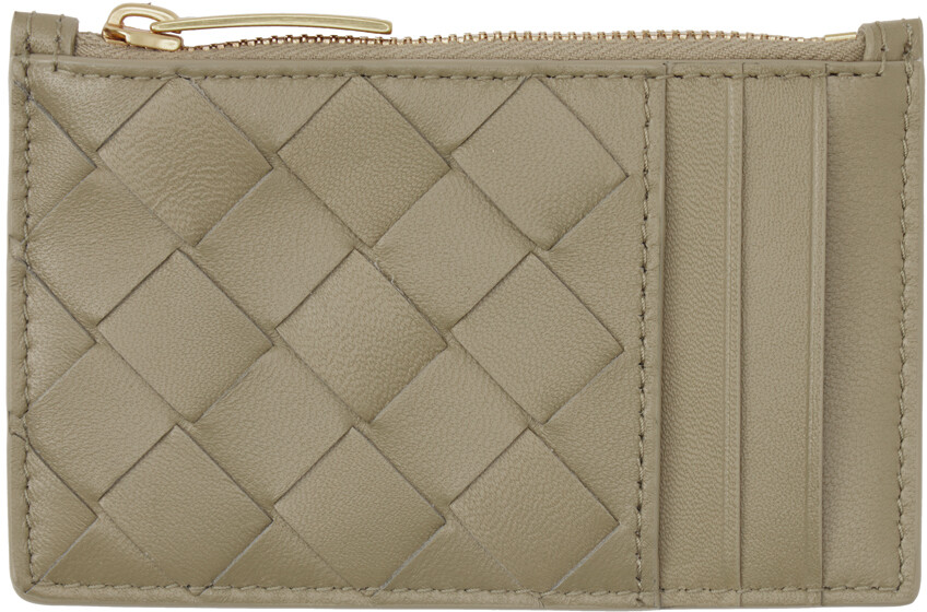 

Визитница на молнии темно-серого цвета Bottega Veneta