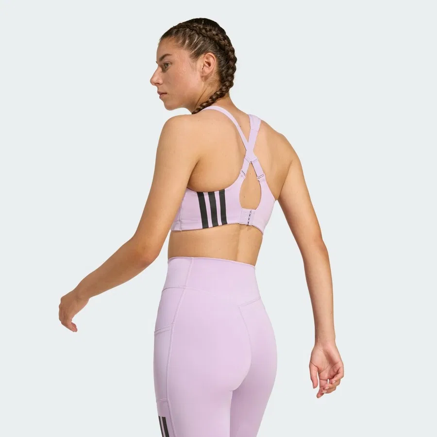 Спортивный бюстгальтер с высокой поддержкой Tlrd Impact Training High Support Bra adidas, Черный — фото 4